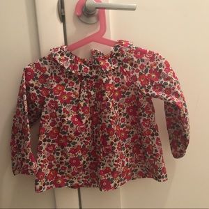 Jacadi floral toddler girl blouse.